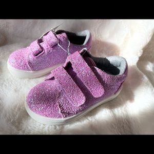 Sparkly glitter purple toddler shoes size 7